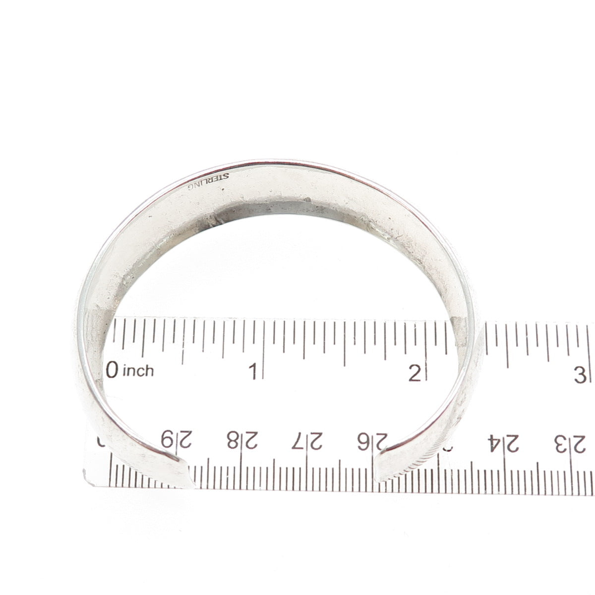 925 Sterling Silver Vintage Adjustable Wide Cuff Bracelet 6.25"