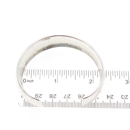 925 Sterling Silver Vintage Adjustable Wide Cuff Bracelet 6.25"