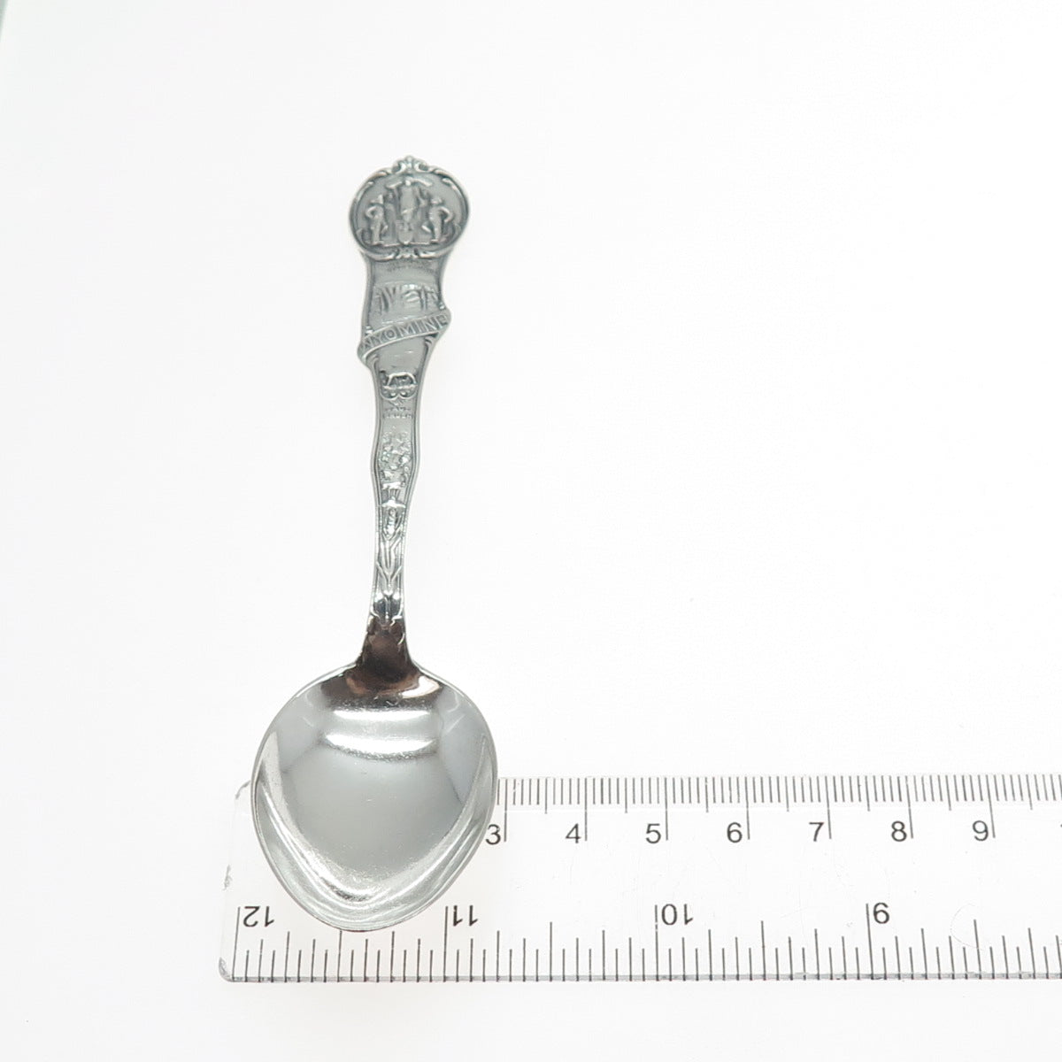 WATSON 925 Sterling Silver Antique Art Deco Wyoming States & Cities Coffee Spoon