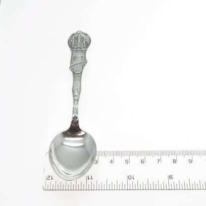 WATSON 925 Sterling Silver Antique Art Deco Wyoming States & Cities Coffee Spoon