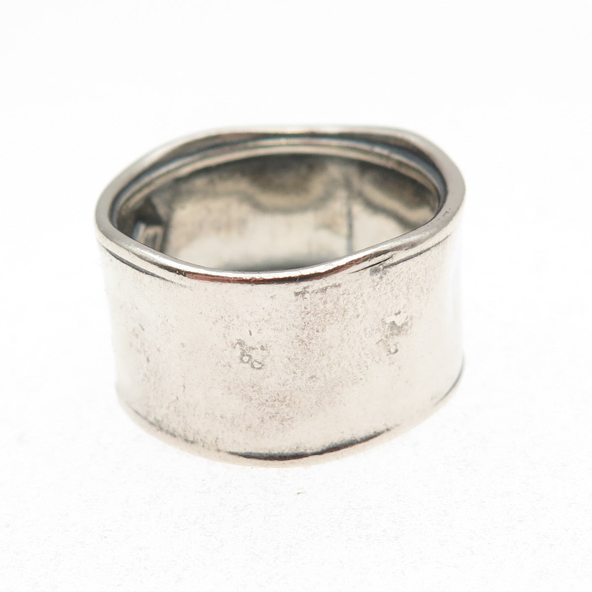 Silpada 925 Sterling Silver Vintage Modernist Oxidized Band Ring Size 11.25