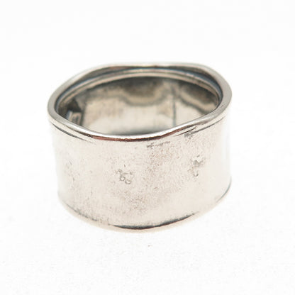 Silpada 925 Sterling Silver Vintage Modernist Oxidized Band Ring Size 11.25