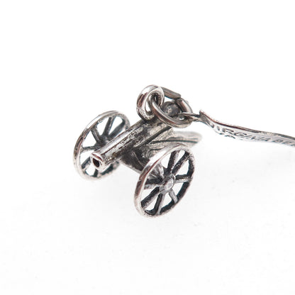 Pacific Jewelry 925 Sterling Silver Vintage Cannon Oxidized 3D Charm Pendant