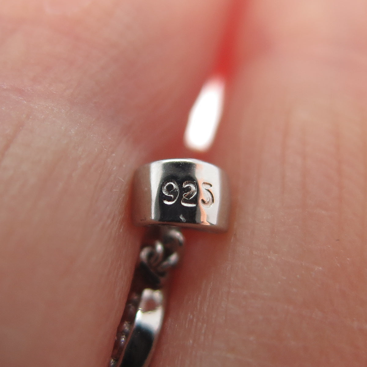 925 Sterling Silver Round-Cut C Z Heart Cable Chain Necklace 18"