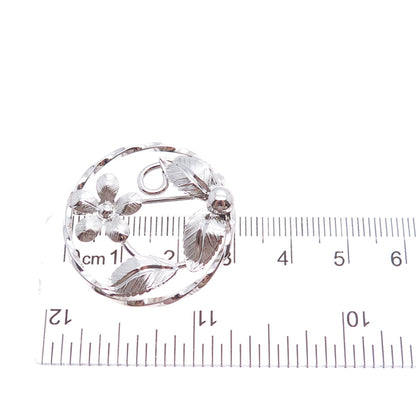 CELART 925 Sterling Silver Antique Art Deco Flower Pin Brooch
