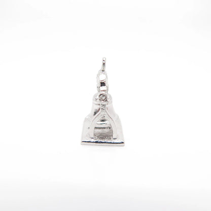 925 Sterling Silver Vintage Bell Charm Pendant