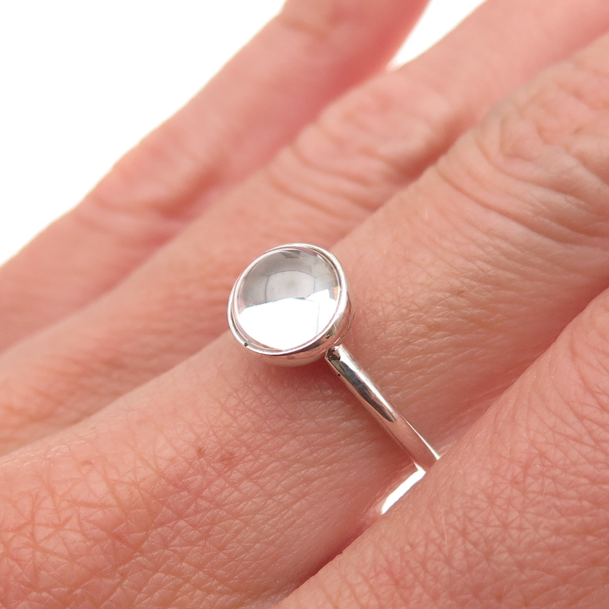 Pandora 925 Sterling Silver Clear Crystal Poetic Droplet Ring Size 6