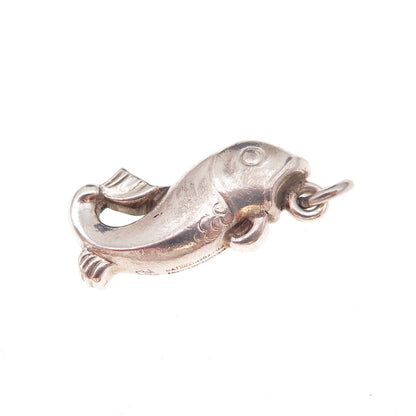 Georg Jensen 925 Sterling Silver Vintage Denmark Fish Charm Pendant