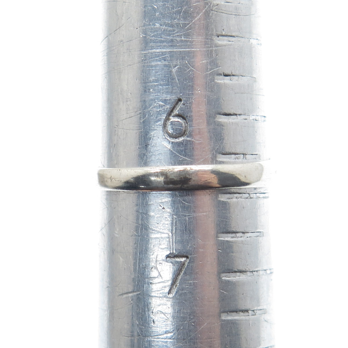 925 Sterling Silver Vintage Southwestern Turquoise Inlay Oxidized Ring Size 6.5
