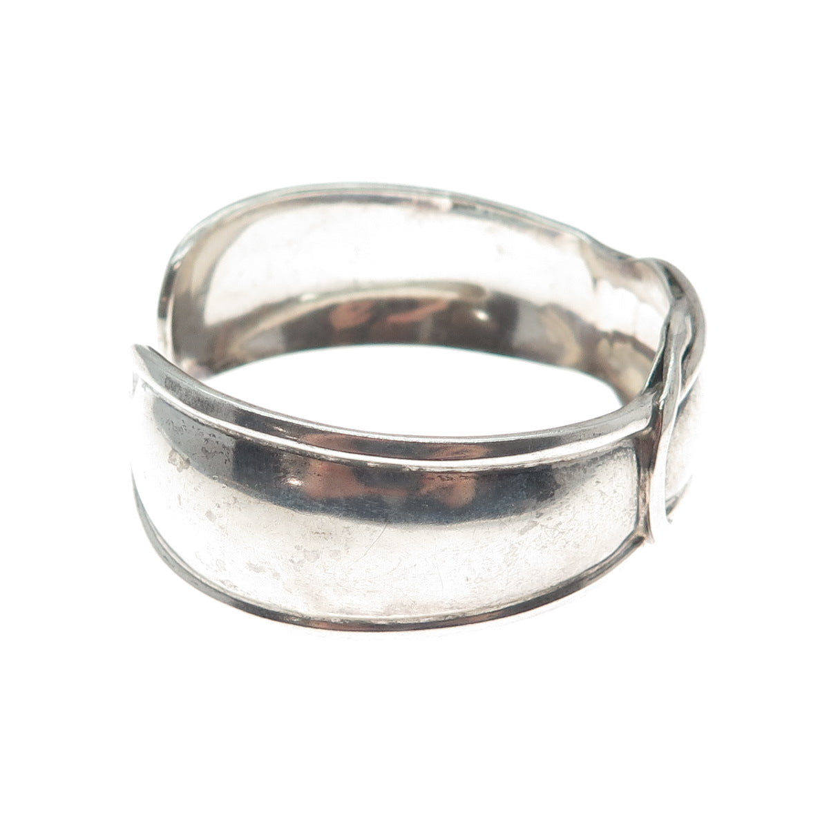 925 Sterling Silver Vintage Mexico Love Knot Adjustable Cuff Bracelet 6.75"