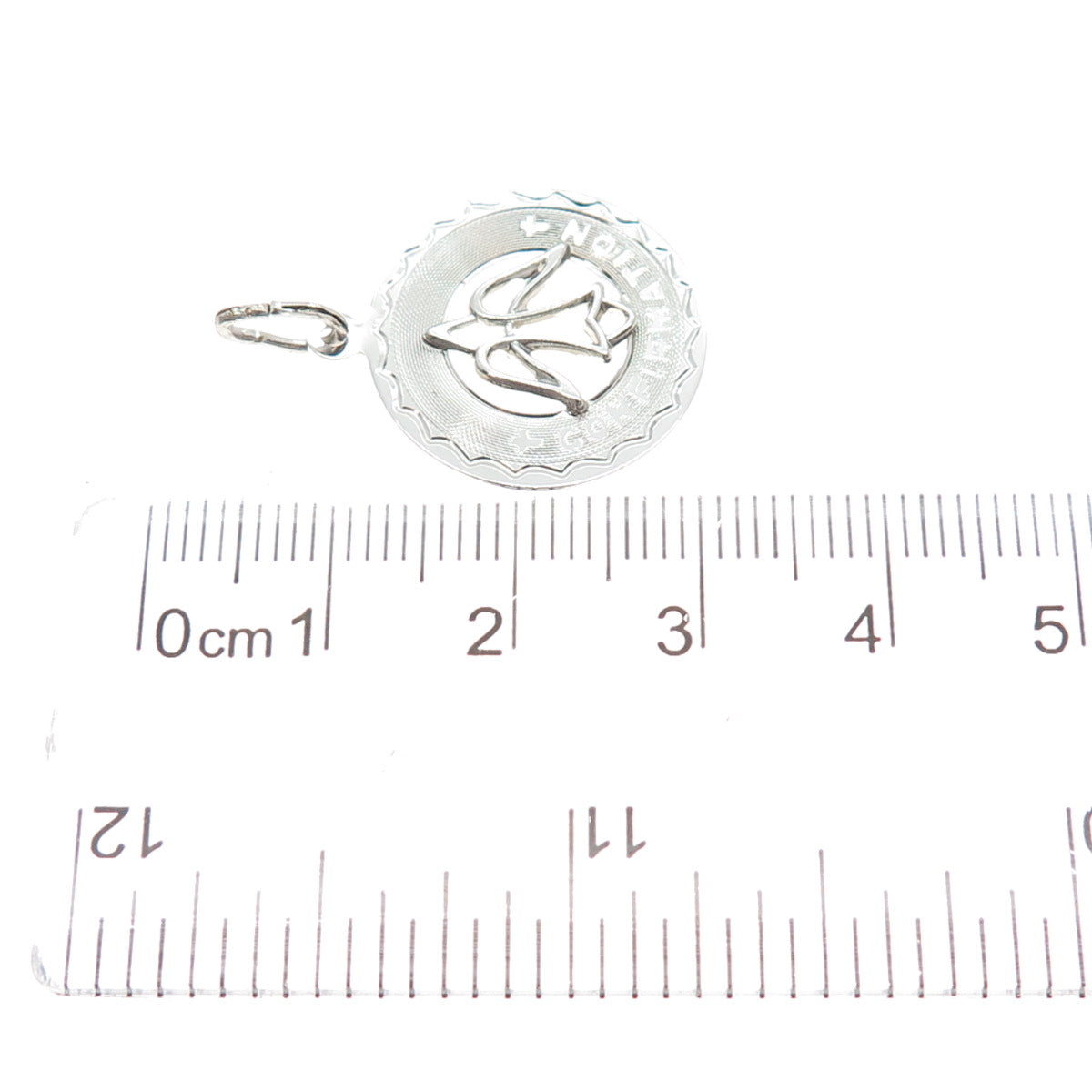 925 Sterling Silver Vintage Holy Spirit Confirmation Religious Charm Pendant