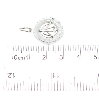 925 Sterling Silver Vintage Holy Spirit Confirmation Religious Charm Pendant