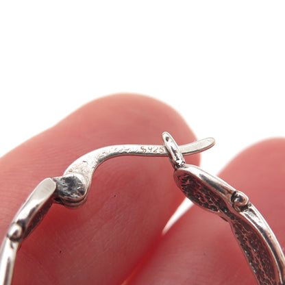 Shube 925 Sterling Silver Vintage Sun Symbol Oxidized Hoop Earrings