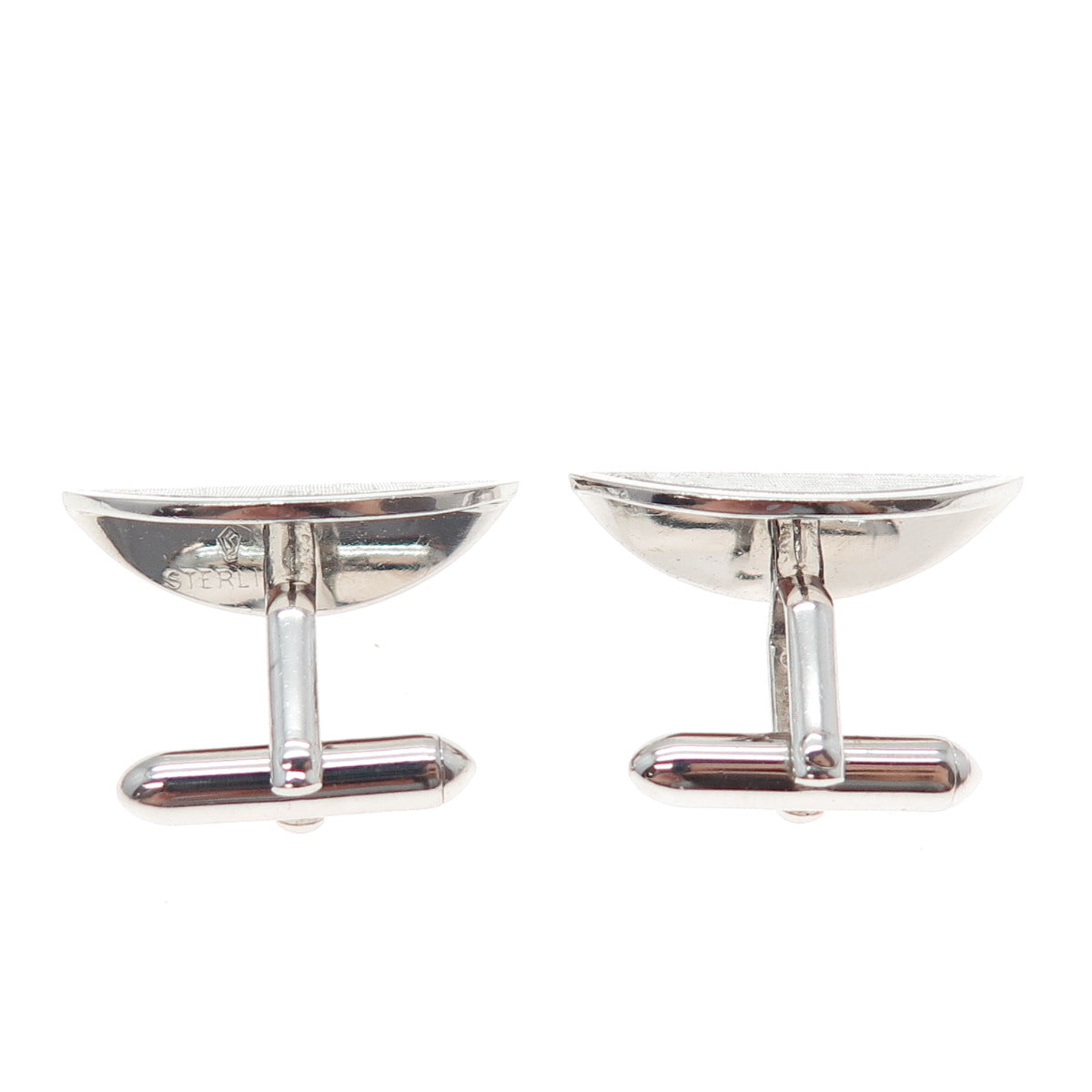 SWANK 925 Sterling Silver Vintage Modernist Petal Cufflinks