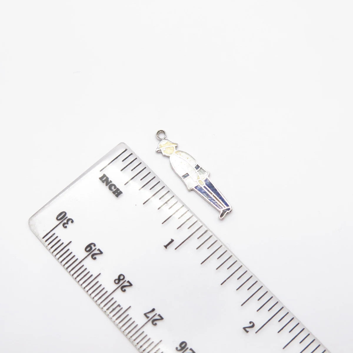 925 Sterling Silver Vintage BMCo Enamel Bahamas Police Officer Charm Pendant