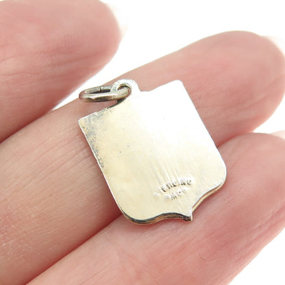 BMCO 925 Sterling Silver Vintage Enamel "Gray Rocks Inn St. Jovite QUE" Pendant