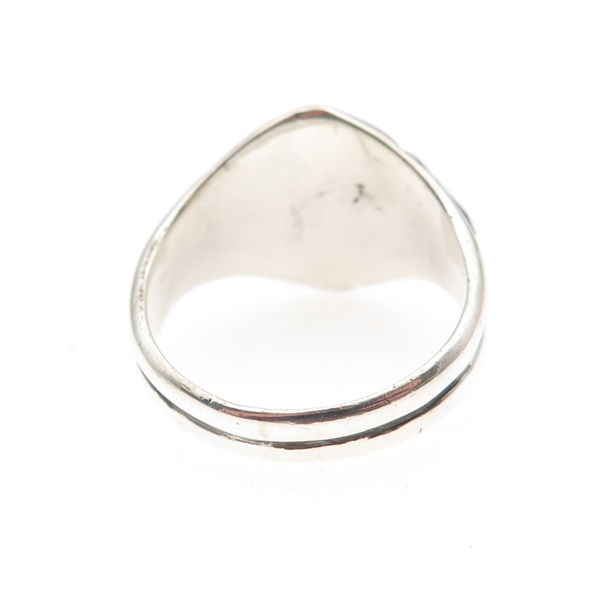 925 Sterling Silver Vintage Real Lapis Oxidized Ring Size 9