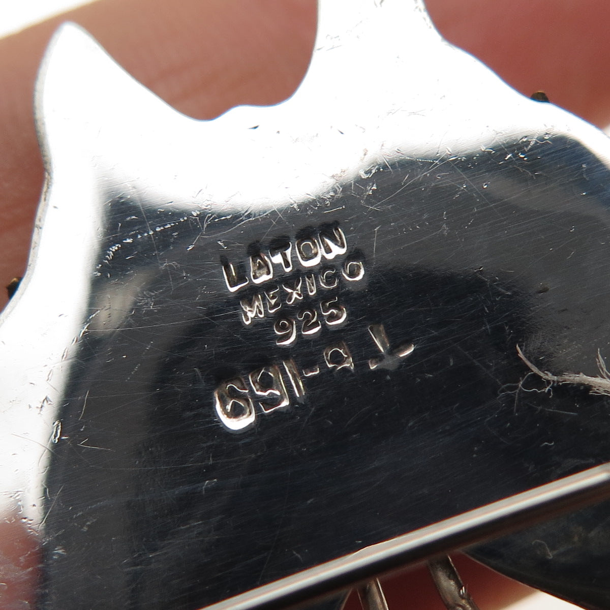 LATON 925 Sterling Silver 2-Tone Vintage Mexico Butterfly Pin Brooch