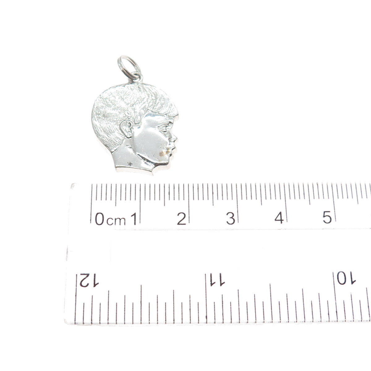 ALICE CAVINESS 925 Sterling Silver Vintage Boy Profile Charm Pendant