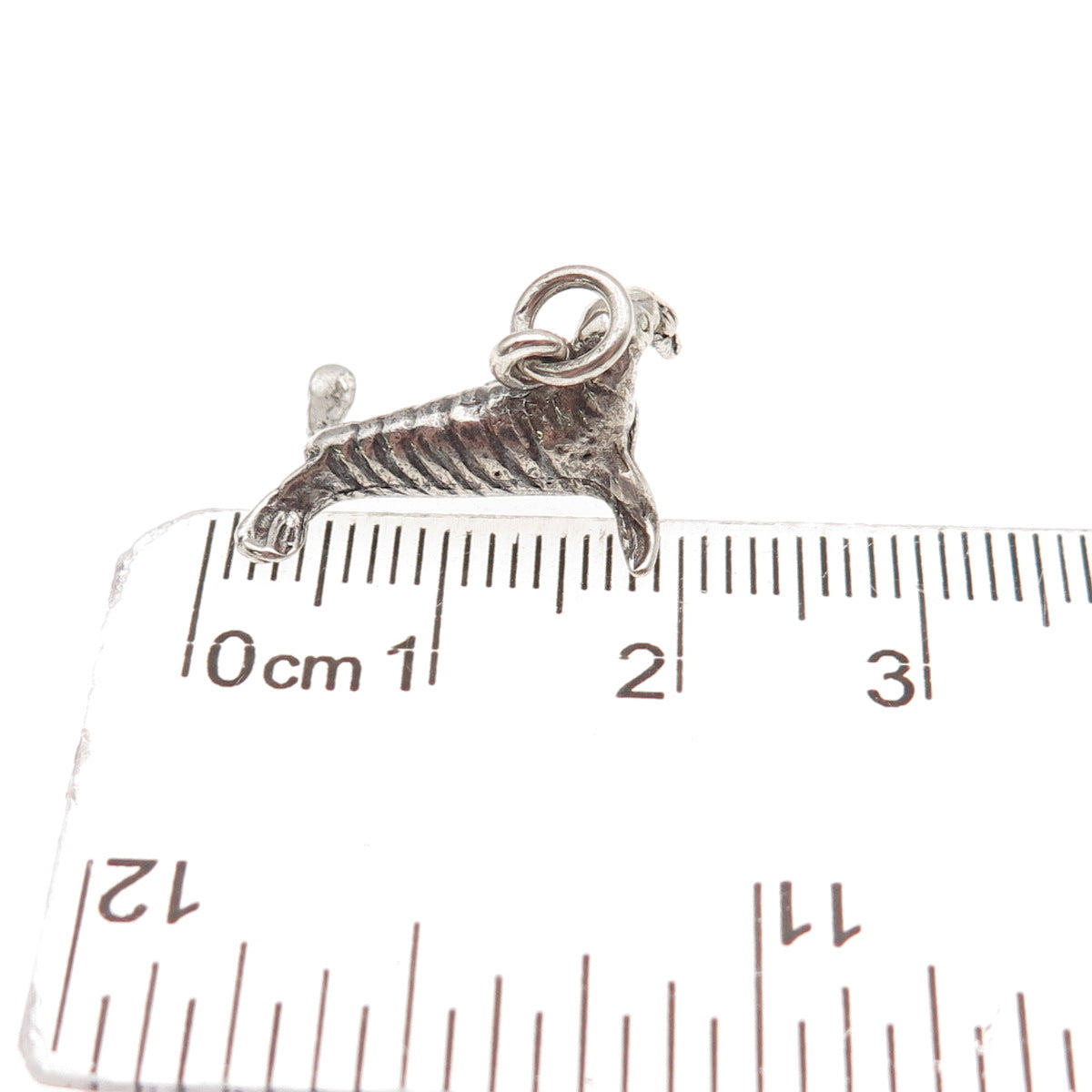 925 Sterling Silver Vintage Sea Lion Oxidized 3D Charm Pendant