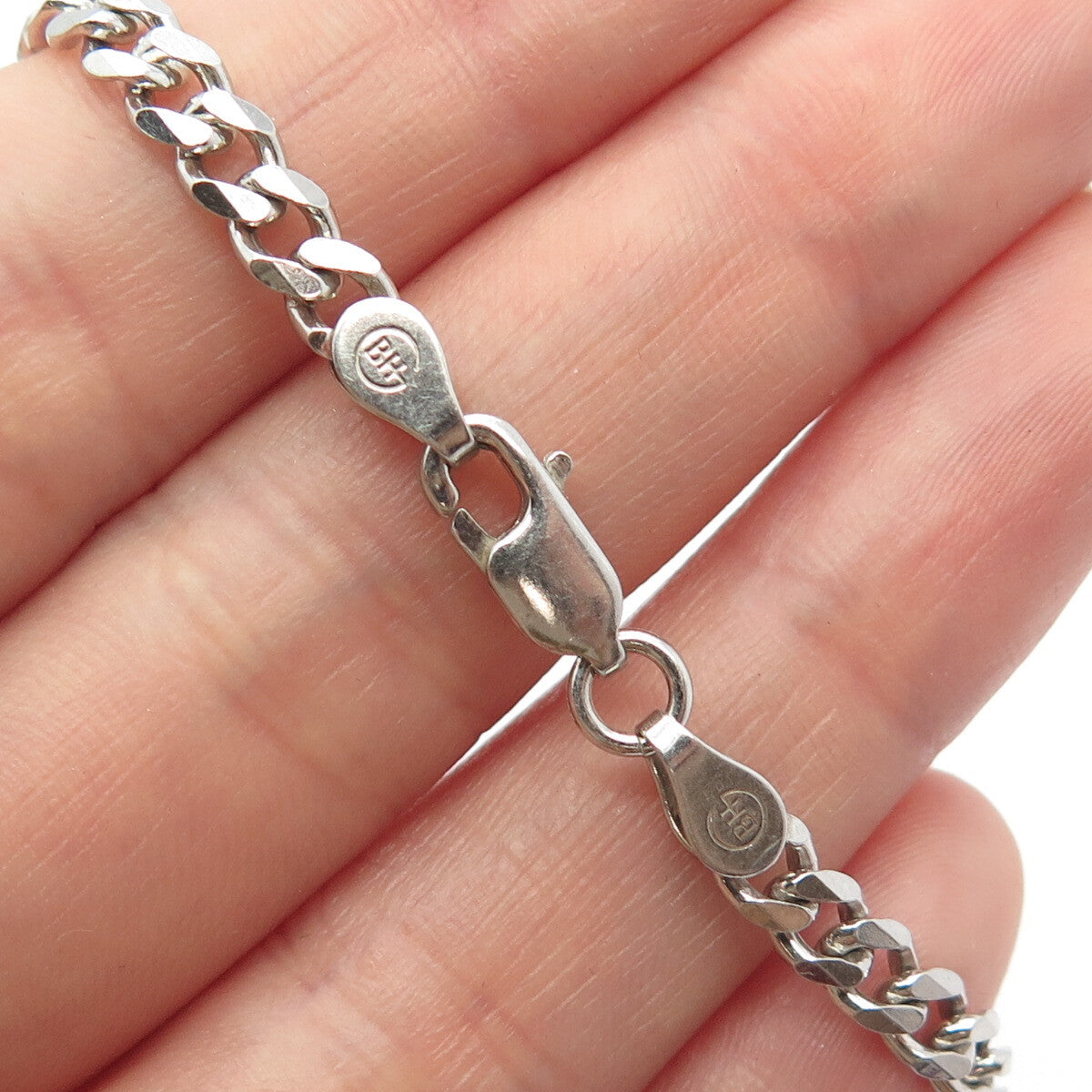 925 Sterling Silver Cuban Link Chain Necklace 20"