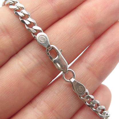 925 Sterling Silver Cuban Link Chain Necklace 20"