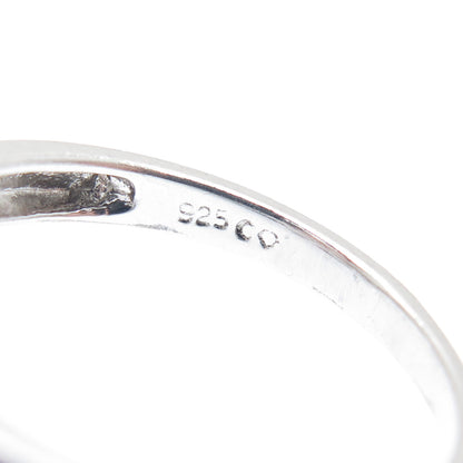 925 Sterling Silver Real Diamond Accent & Blue Topaz Butterfly Ring Size 7.75