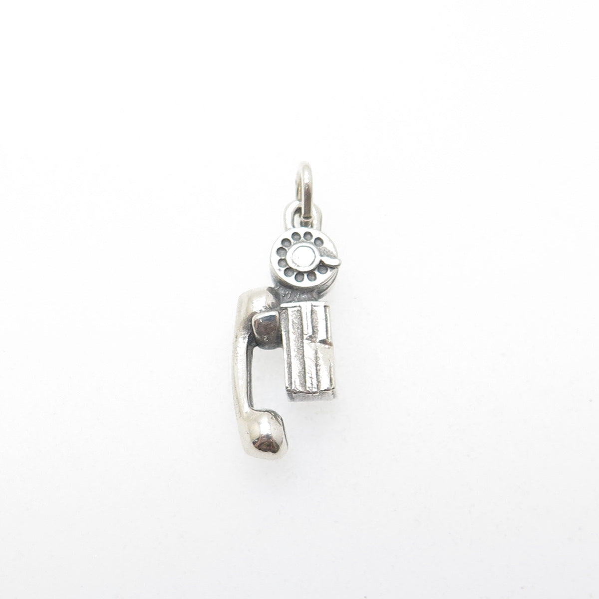 LGB BALFOUR Sterling Silver Vintage Rotary Pay Phone Minimalist Charm Pendant