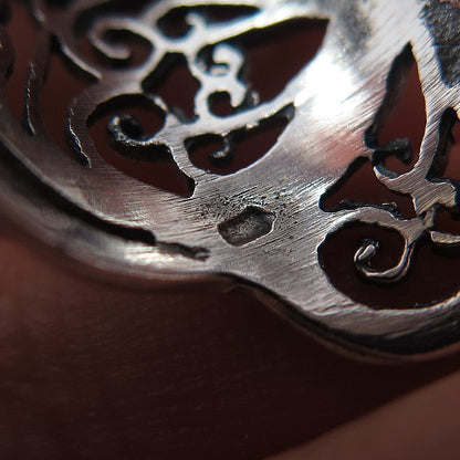 925 Sterling Silver Vintage Butterfly Filigree Oxidized Ring Size 6.5