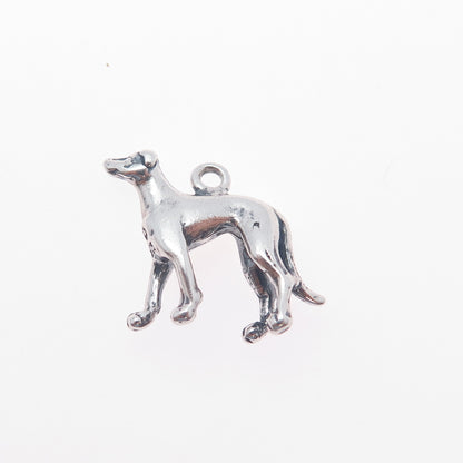 SHUBE 925 Sterling Silver Vintage Dog Minimalist Charm Pendant