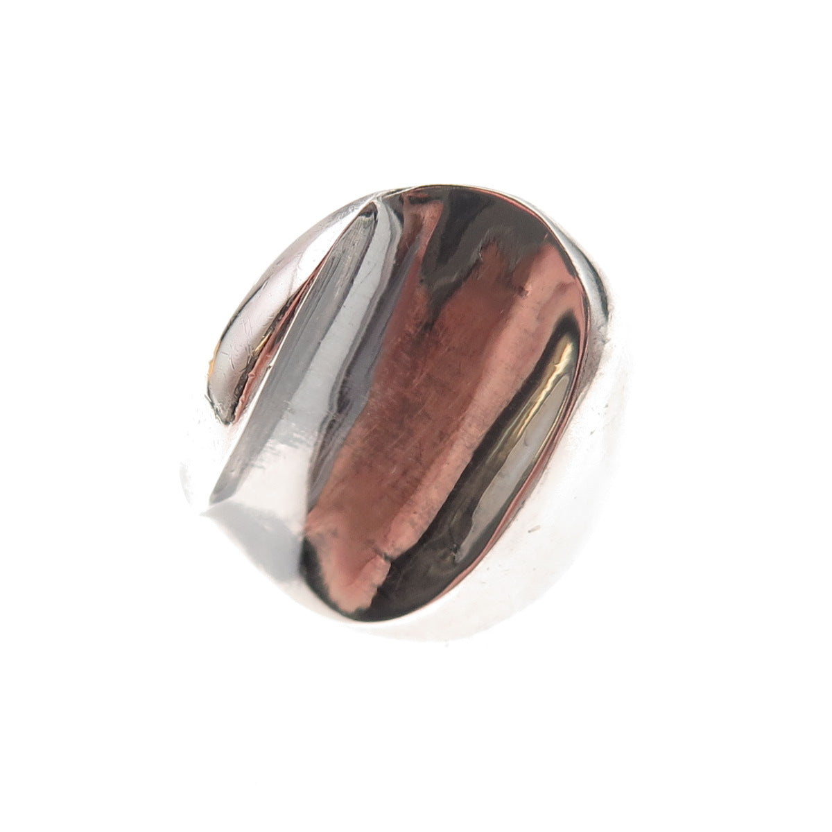 Industria Peruana 925 Sterling Silver Vintage Modernist Oxidized Ring Size 7.25