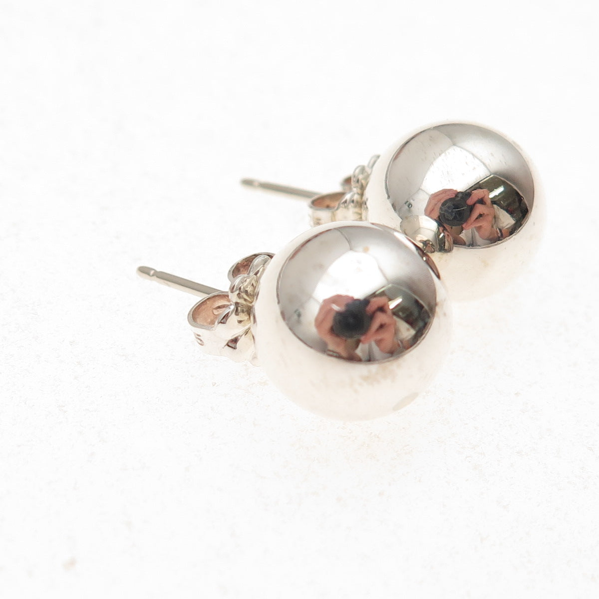 Tiffany & Co. 925 Sterling Silver Vintage HardWear 10mm Ball Stud Earrings