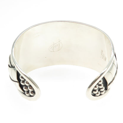 DOMINIQUE DINOUART 925 Sterling Silver Vintage Mexico Modernist Bracelet 6.75"