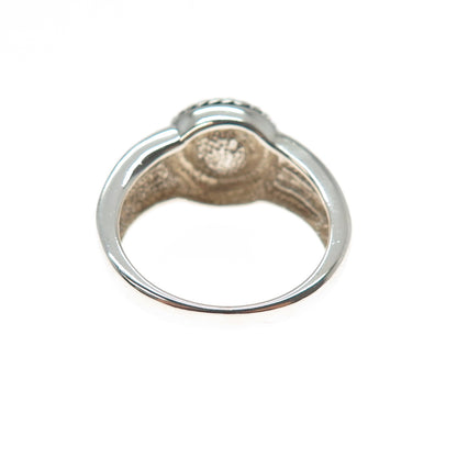 925 Sterling Silver Vintage Real Pearl Ring Size 9.25