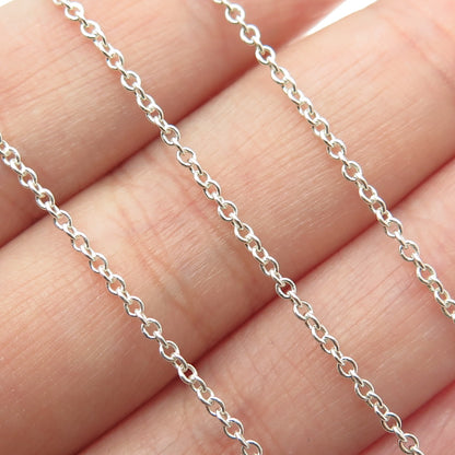 925 Sterling Silver Cable Chain Necklace 16"