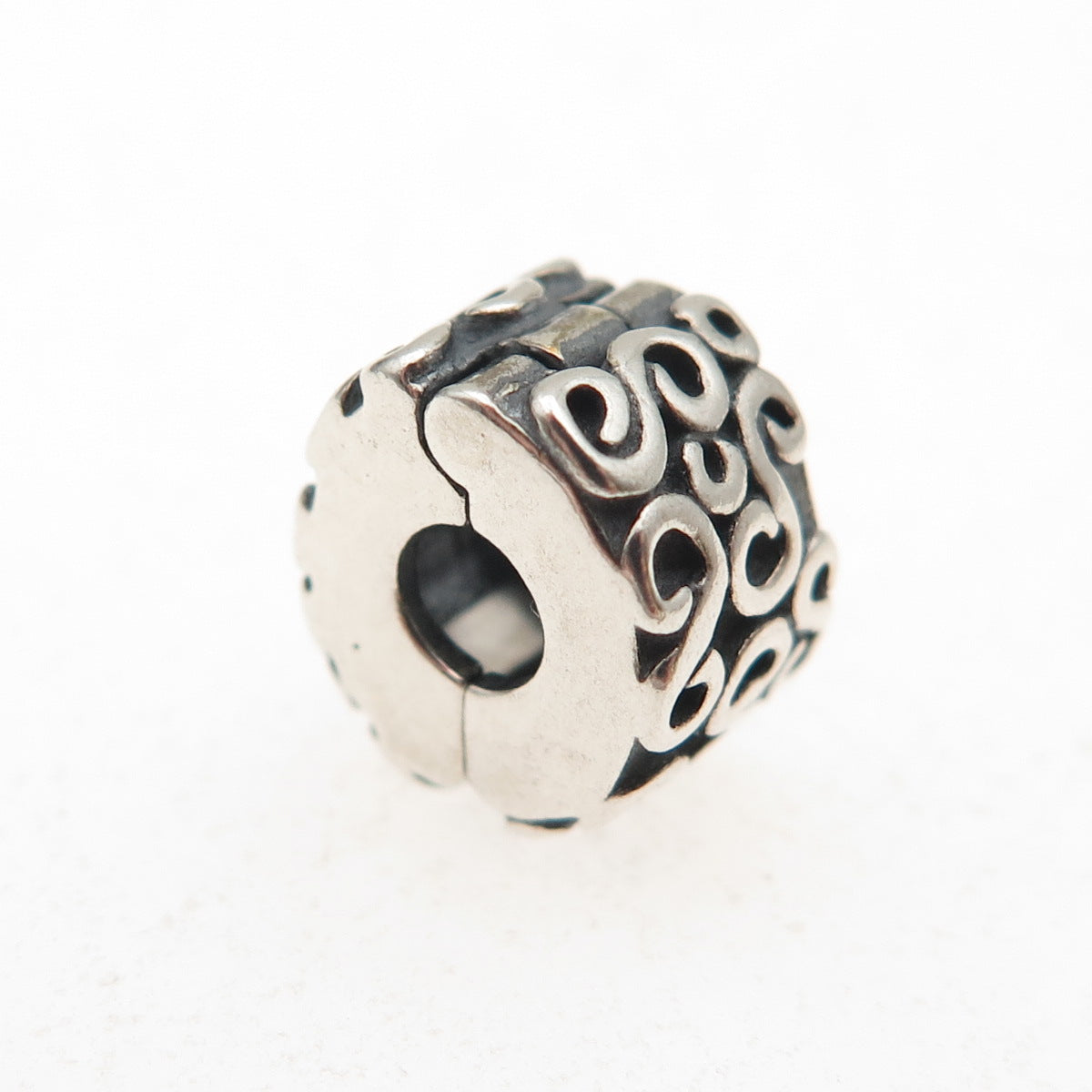 Pandora 925 Sterling Silver Serpentine Swirl Clip Charm