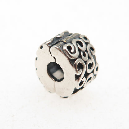 Pandora 925 Sterling Silver Serpentine Swirl Clip Charm