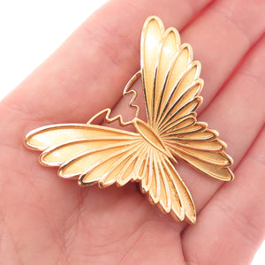 925 Sterling Silver Gold Plated Vintage Butterfly Pin Brooch