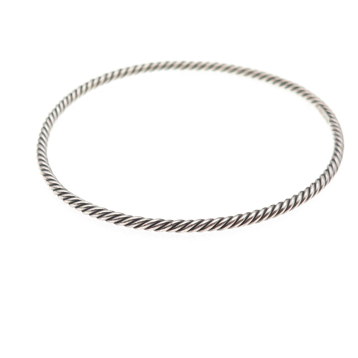 David Yurman 925 Sterling Silver Vintage Cable Classics Bangle Bracelet 8.25"