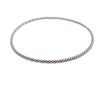 David Yurman 925 Sterling Silver Vintage Cable Classics Bangle Bracelet 8.25"