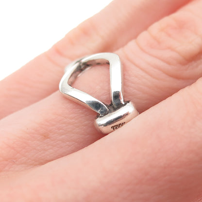 925 Sterling Silver Vintage Israel Modernist Ring Size 6