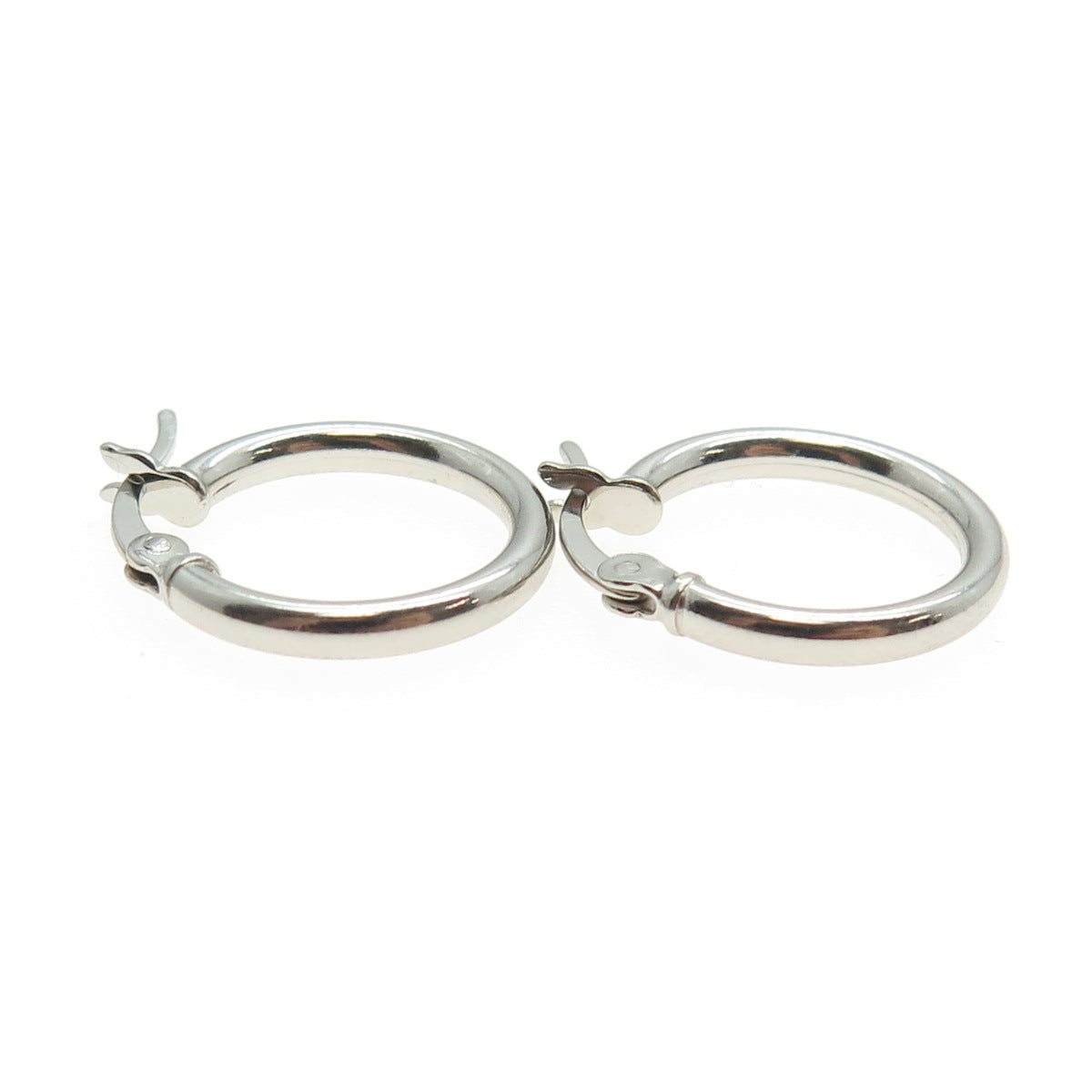 925 Sterling Silver Classic Hinged Hoop Earrings