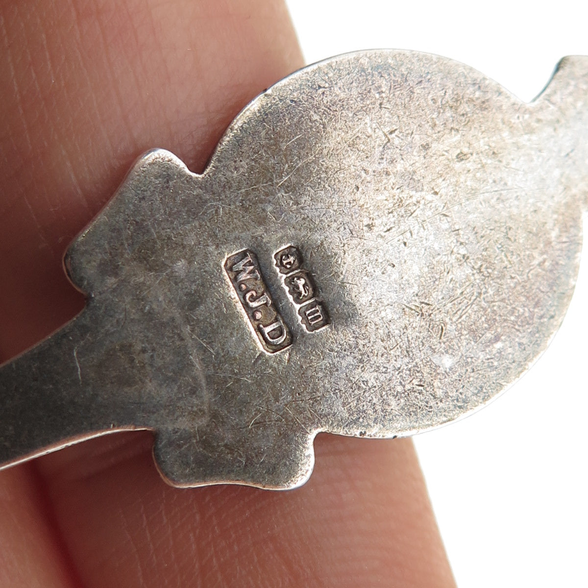 William James Dingley Sterling Antique 1911 Enamel Birmingham Rifle Club Spoon