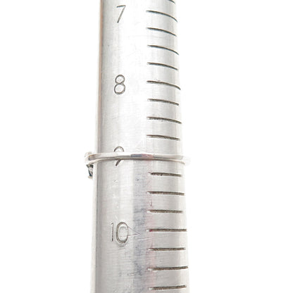 Chuck Clemency 925 Sterling Silver Vintage Real Diamond & Sapphire Ring Size 9