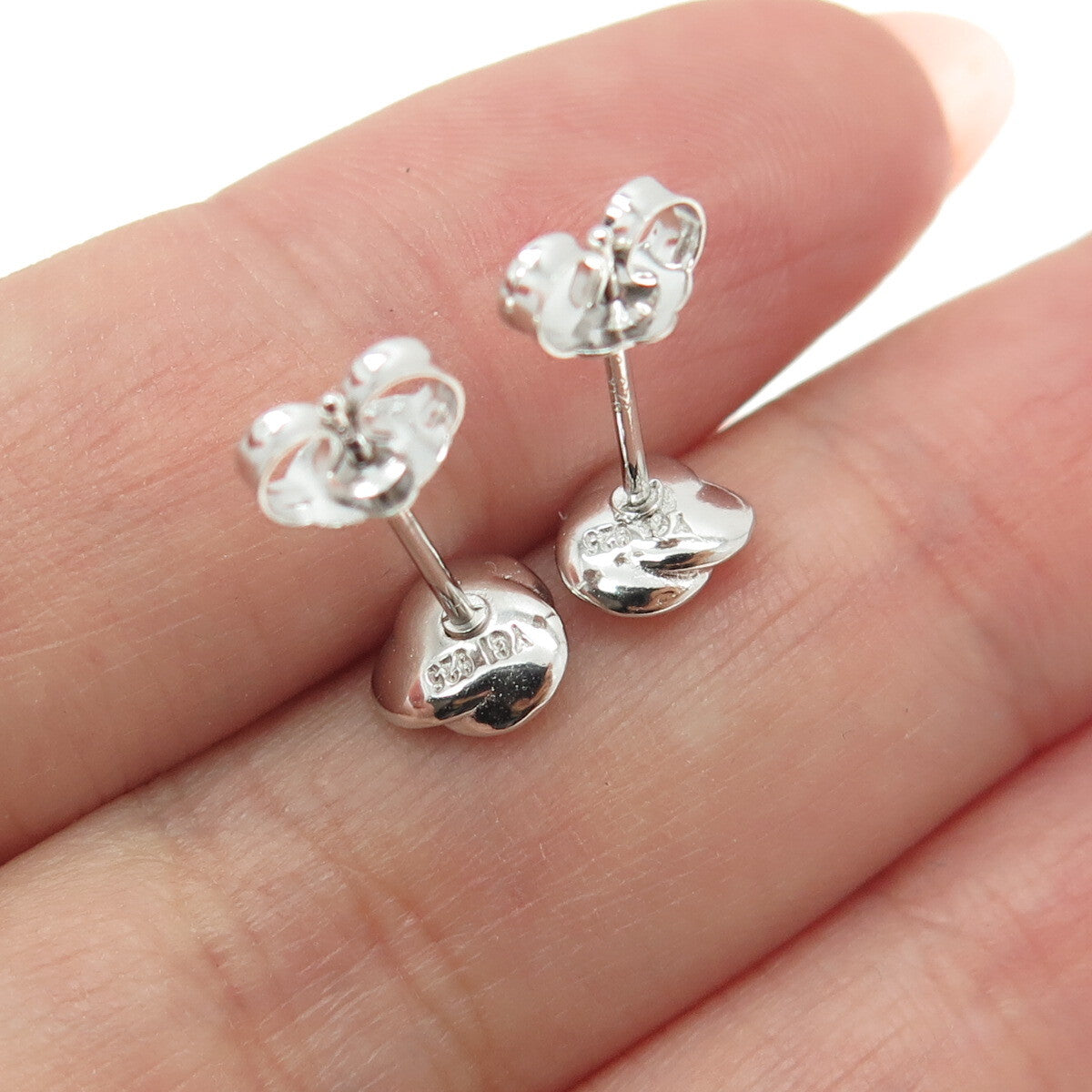 925 Sterling Silver Rose Flower Stud Earrings