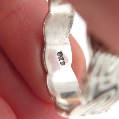 925 Sterling Silver Vintage Celtic Oxidized Band Ring Size 12