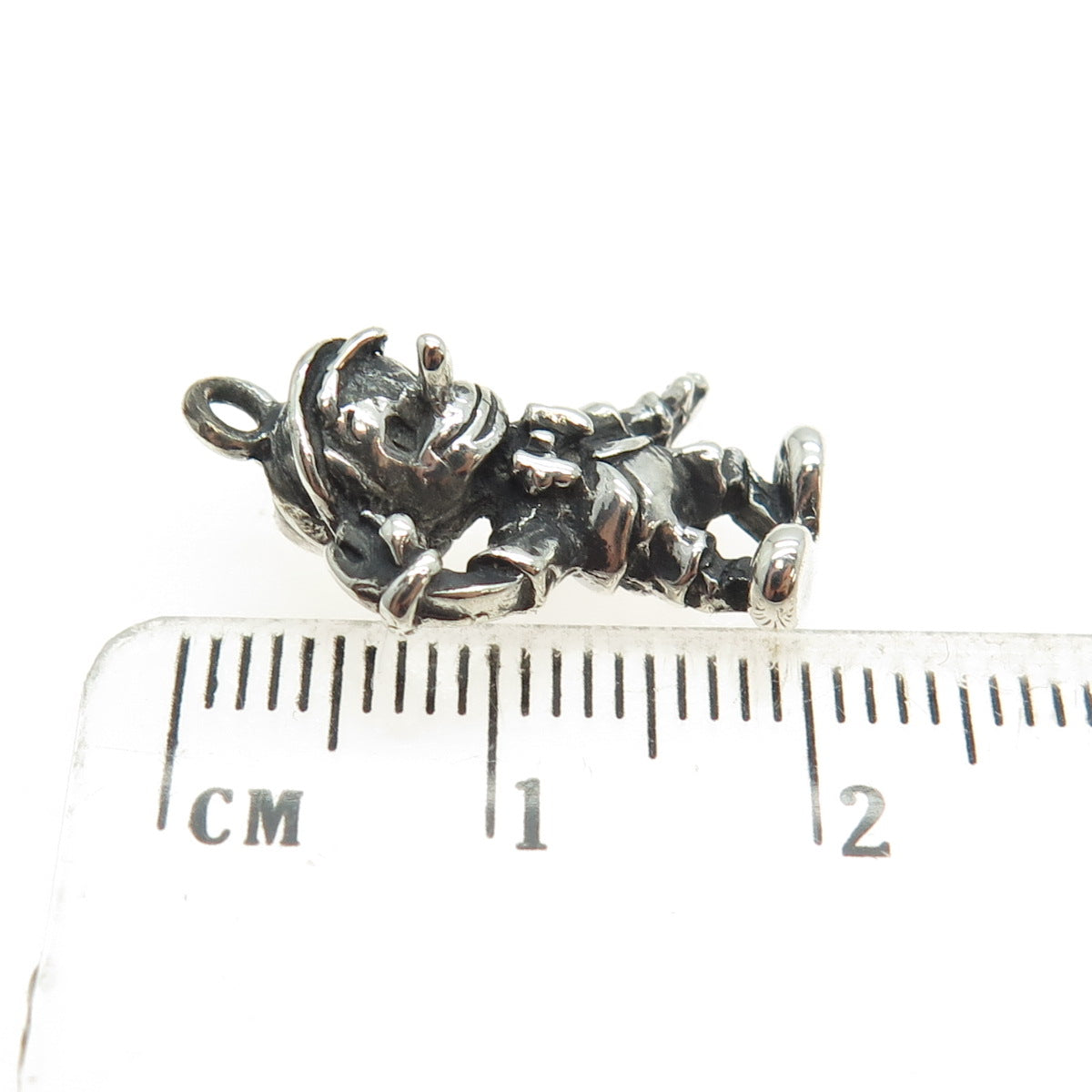 WALT DISNEY 925 Sterling Silver Antique Pinocchio 3D Charm Pendant