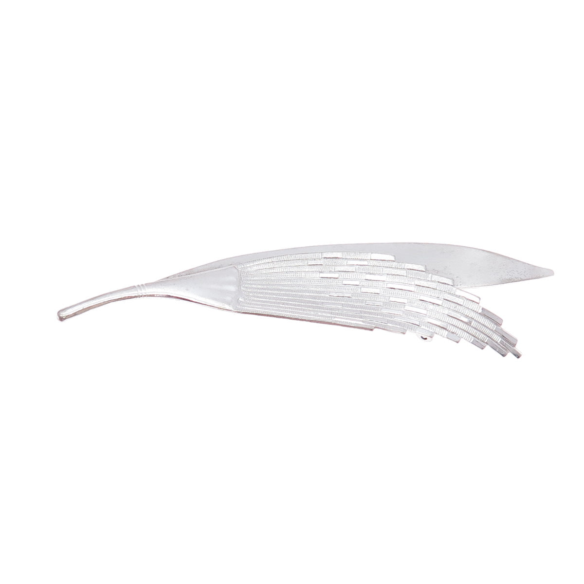 BEAU 925 Sterling Silver Vintage Feather Pin Brooch
