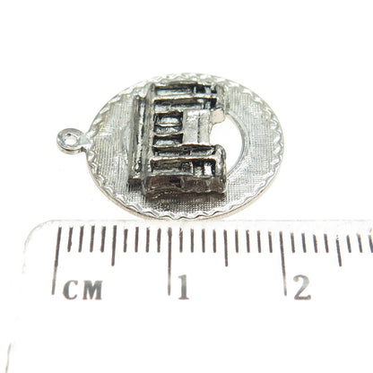 925 Sterling Silver Vintage Tram / Cable Car Pendant