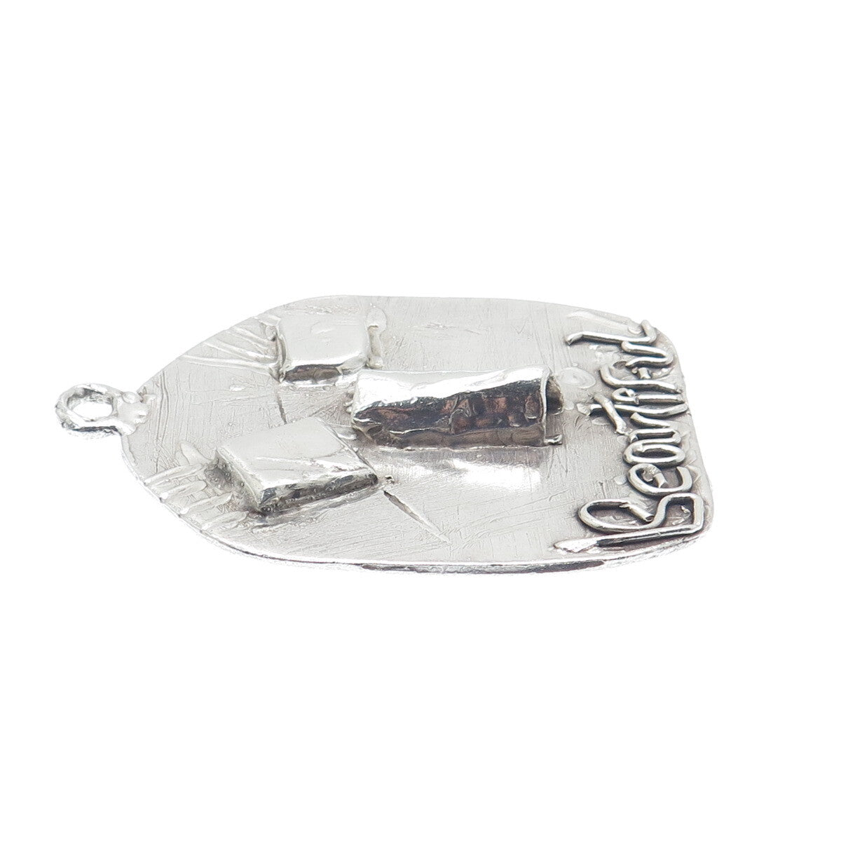 SANDRA DEE OWENS Sterling Silver Vintage Beautiful Abstract Face Large Pendant